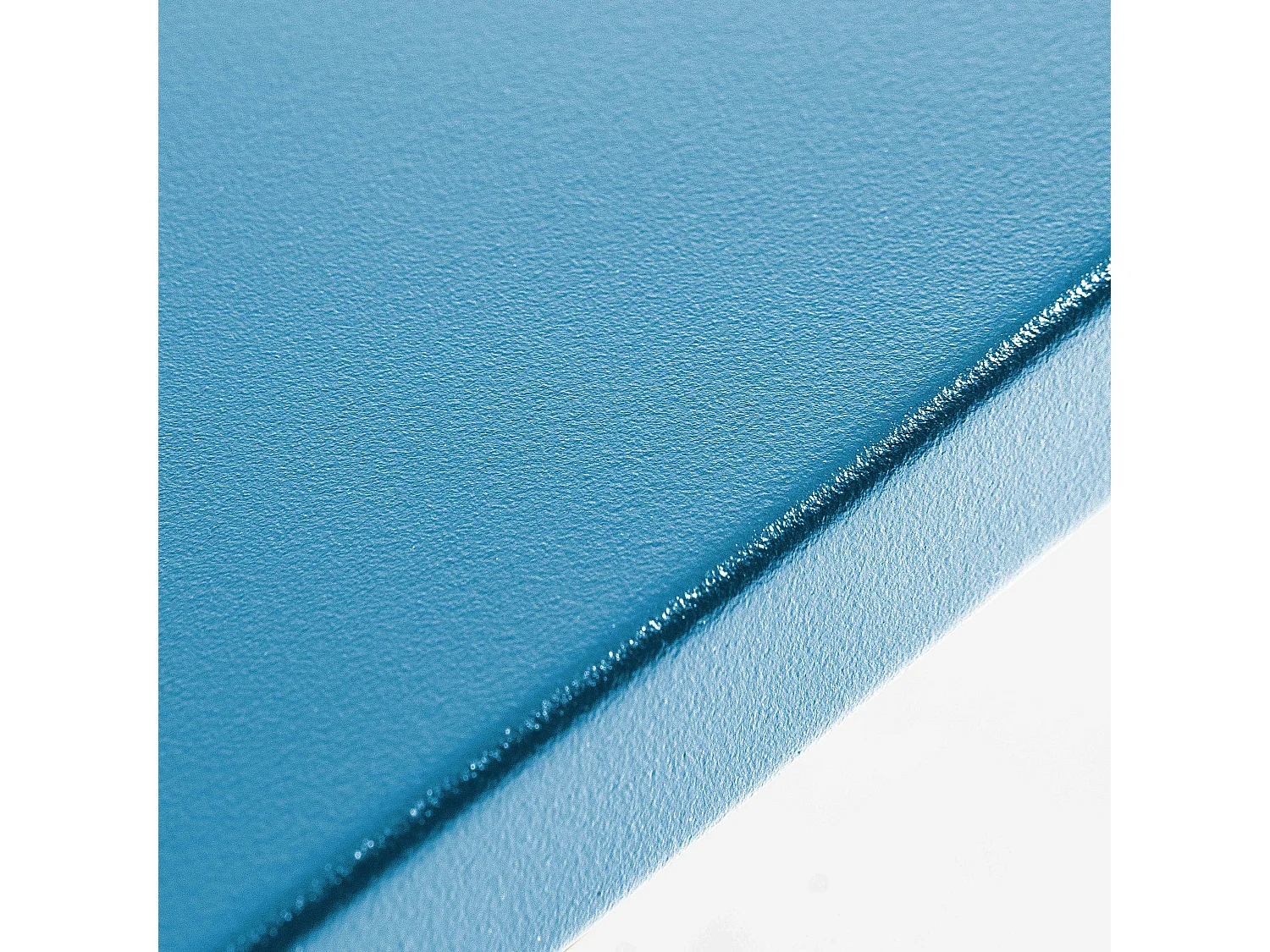 Hoge eettafel van 120 cm in de kleur Pacific blauw, gemaakt van metaal