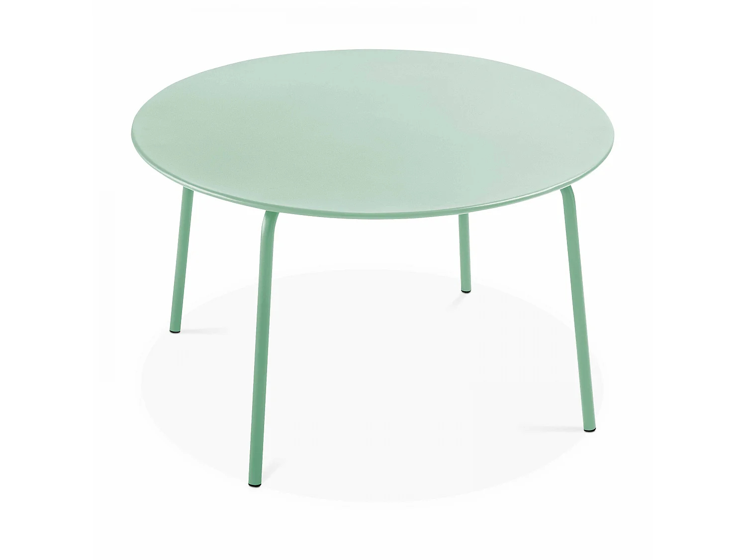 Ronde tuin tafel van groen salie staal, 120 cm