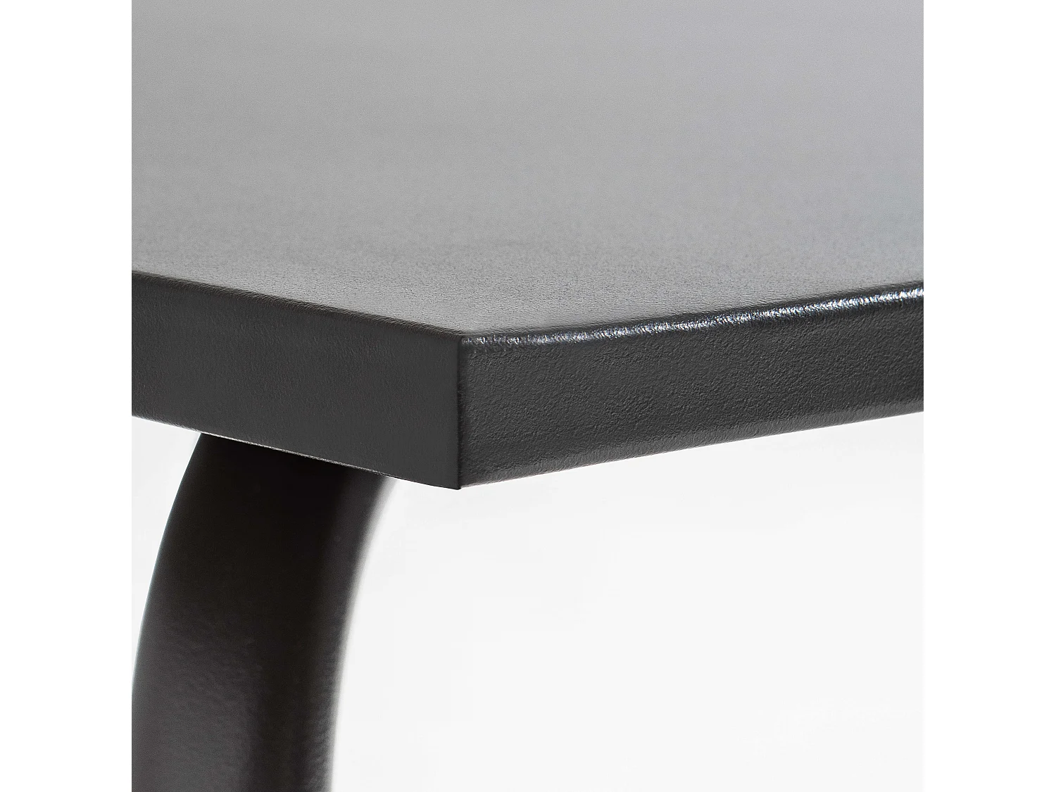 Table de jardin carrée en métal anthracite - Palavas