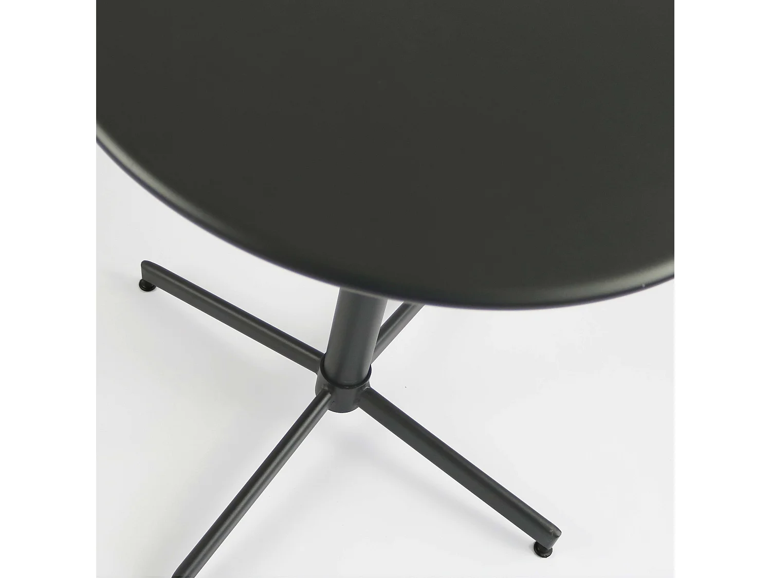 Table de jardin ronde bistro inclinable en acier anthracite - Palavas