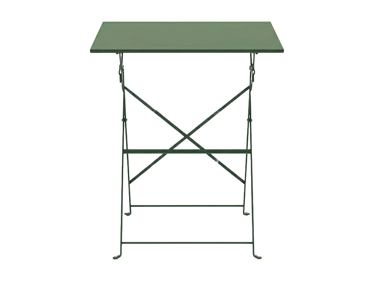 Table de jardin pliante bistrot en acier vert cactus