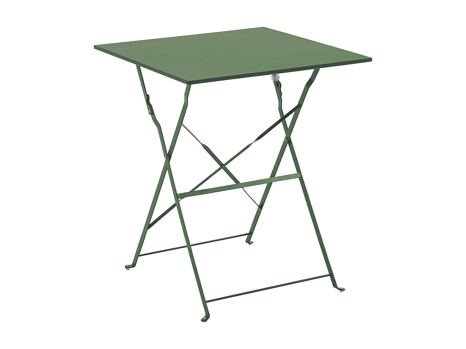 Table de jardin pliante bistrot en acier vert cactus