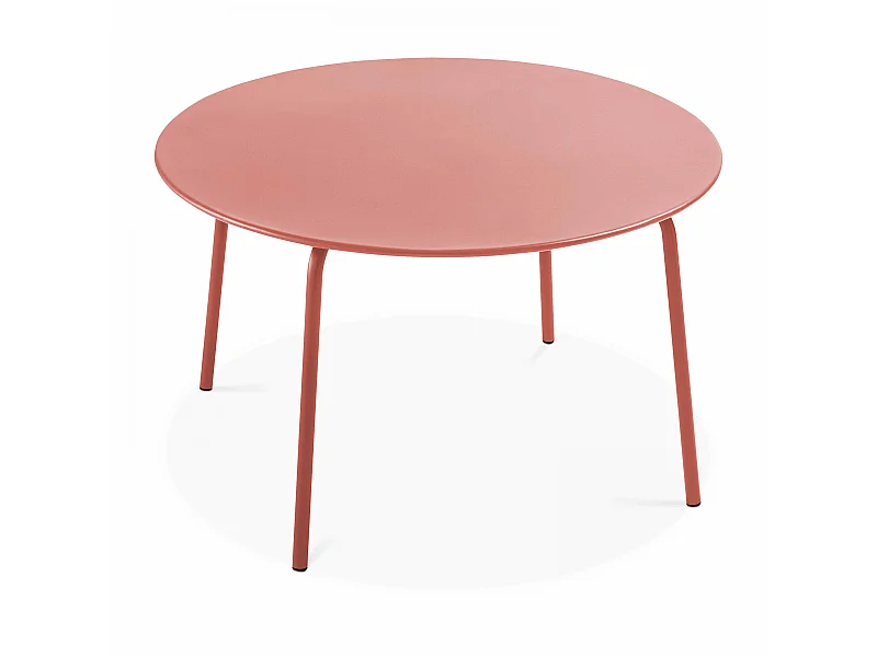 Ronde tuintafel van klei staal, 120 cm
