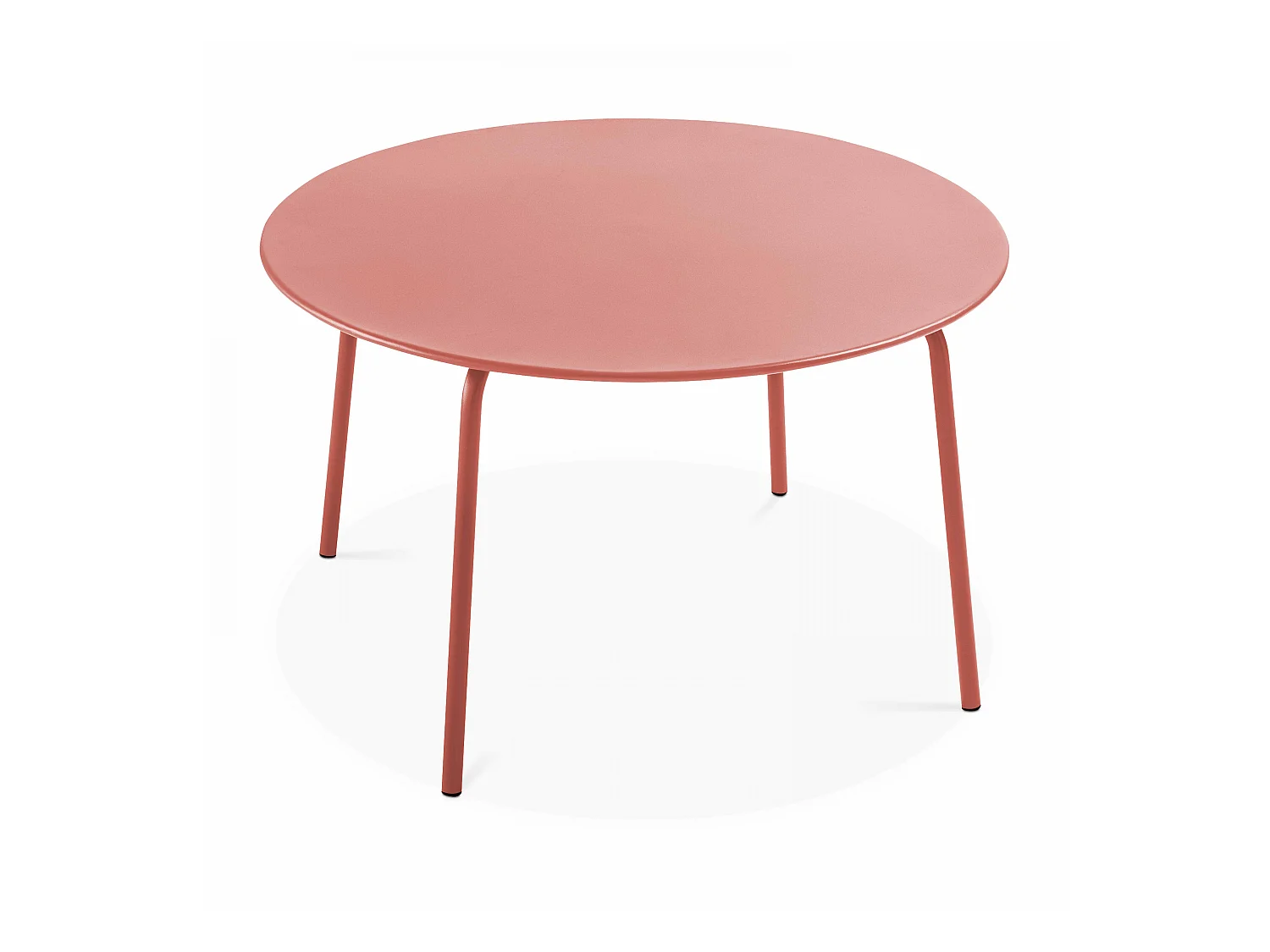 Table de jardin ronde en acier argile 120 cm - Palavas