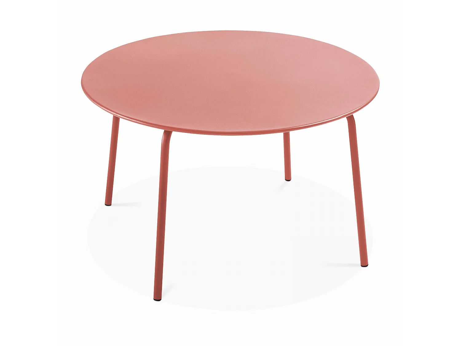 Table de jardin ronde en acier argile 120 cm - Palavas