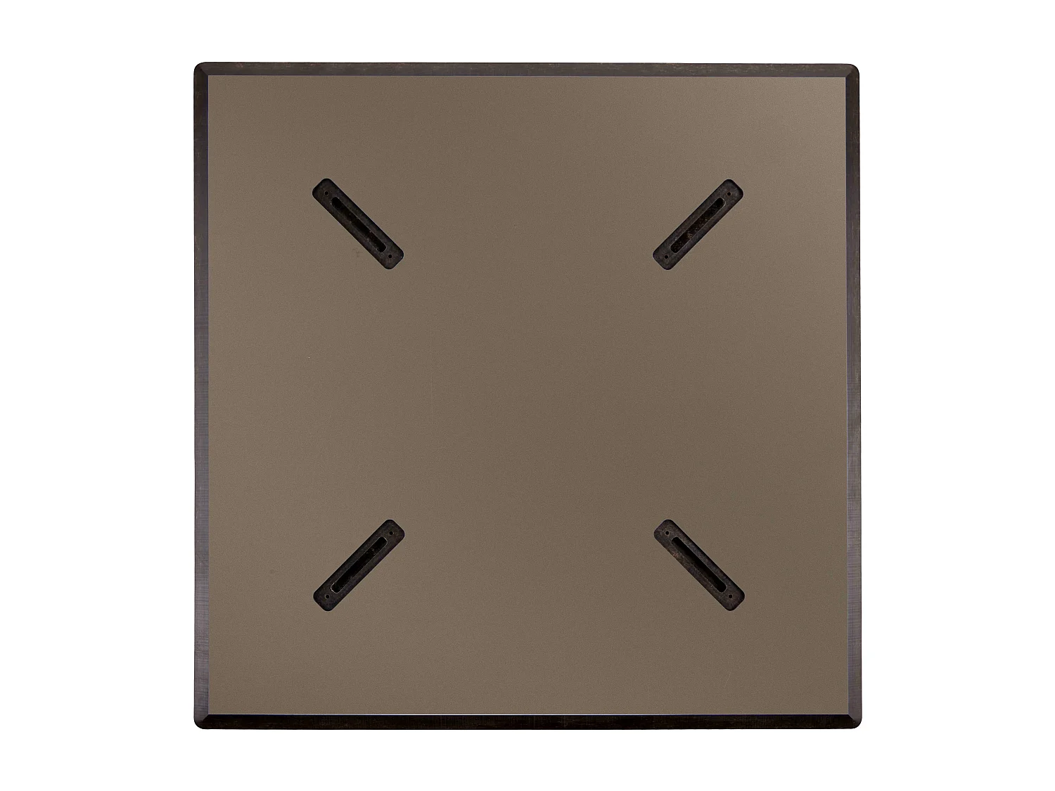 Table haute de terrasse 60x60 cm inclinable stratifié taupe