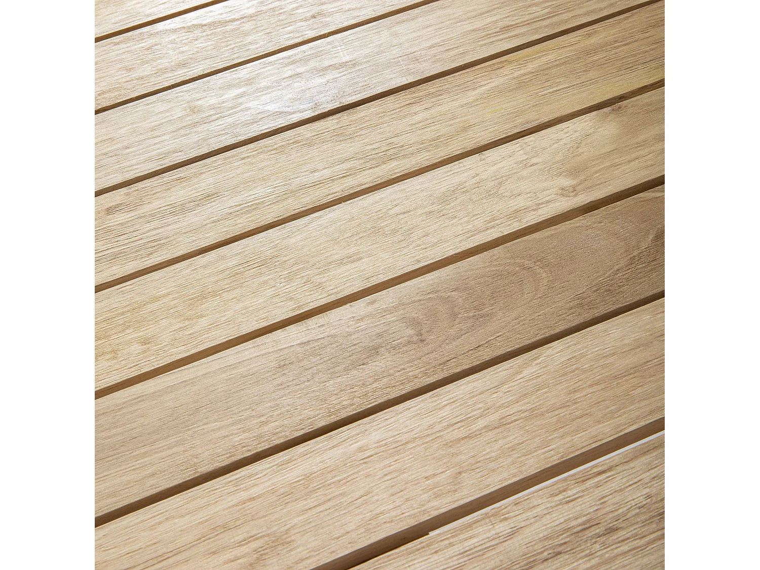 Table de jardin carrée aluminium et bois