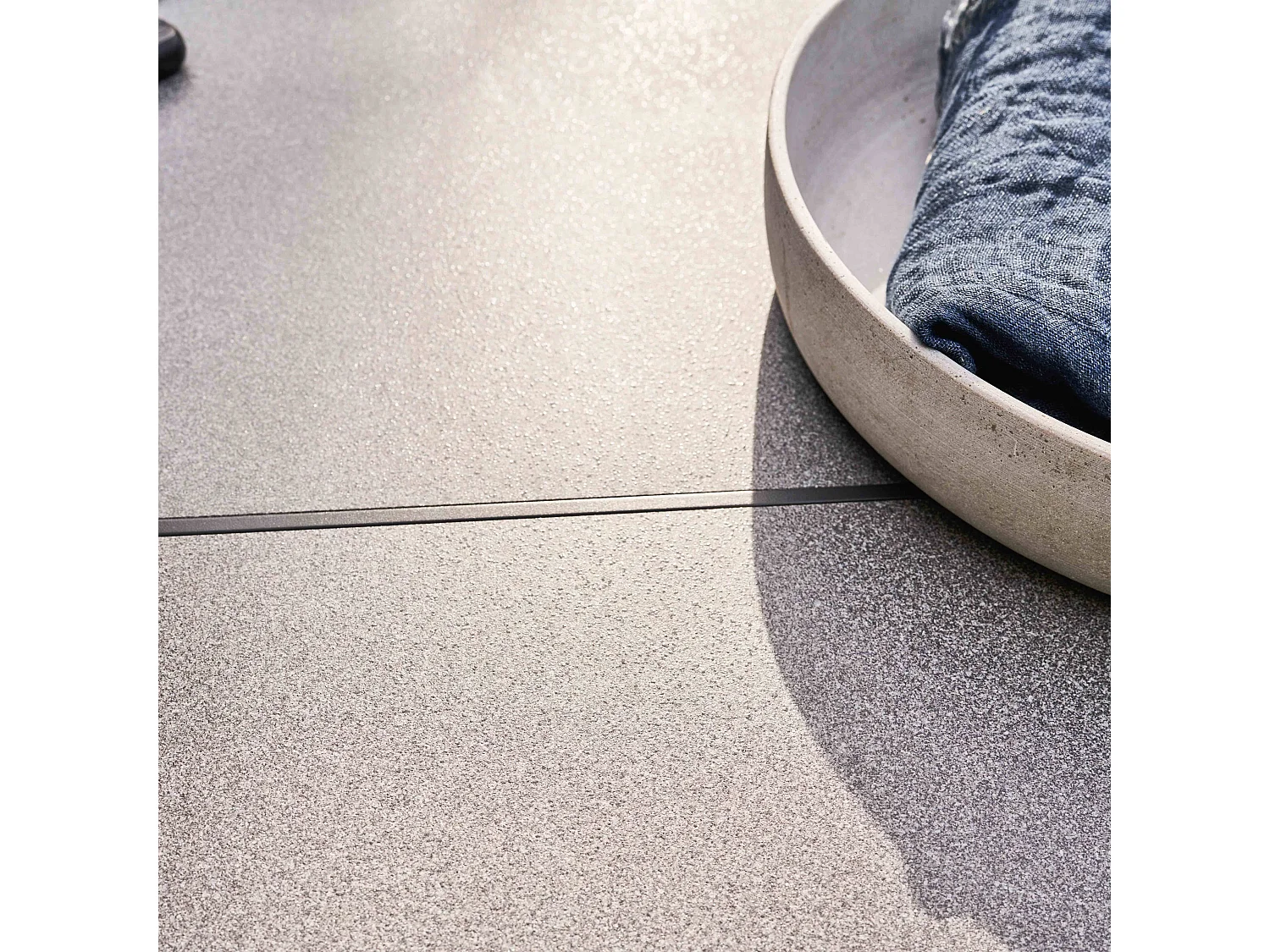 Table de jardin 10 places en aluminium et céramique gris - Tivoli