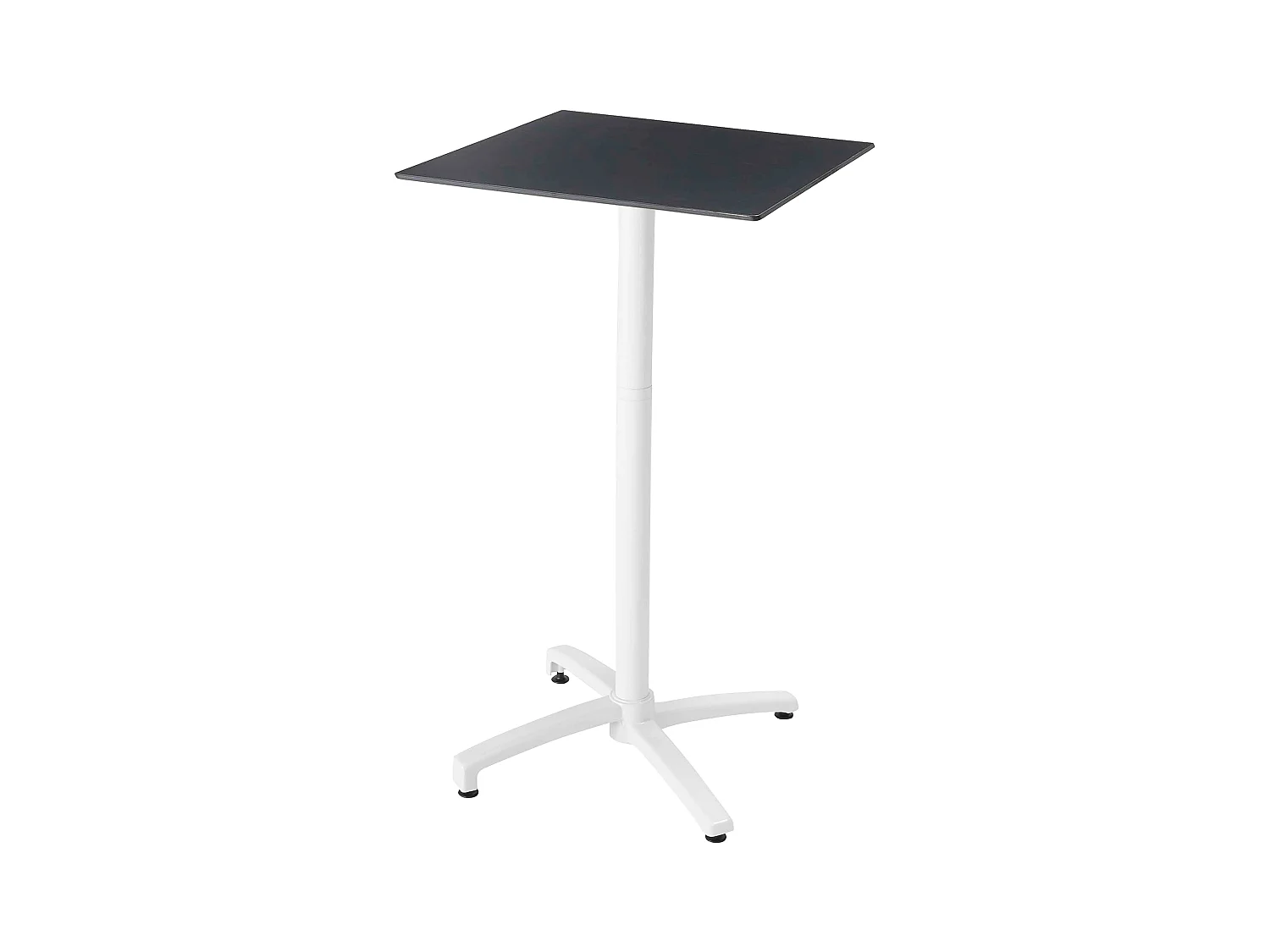 Hoge tuintafel 60 x 60 cm kantelbaar zwart gelamineerd