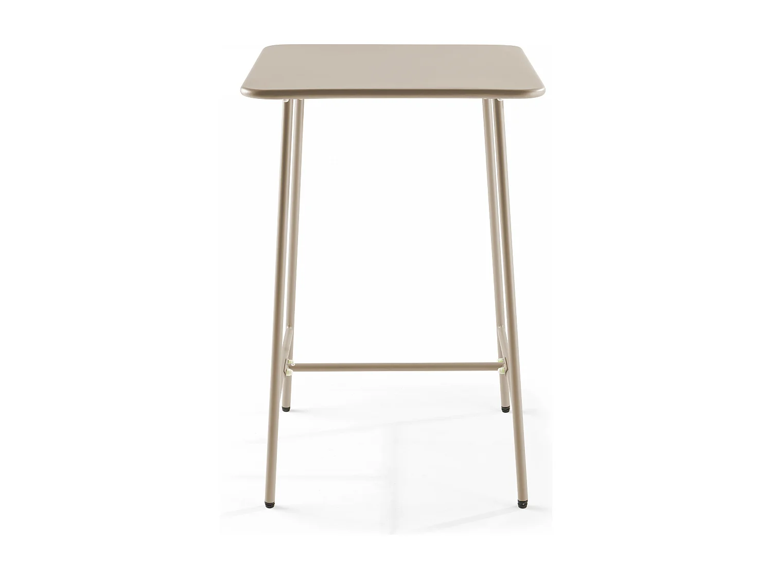 Hoge vierkante tuinbarbecue van taupekleurig staal