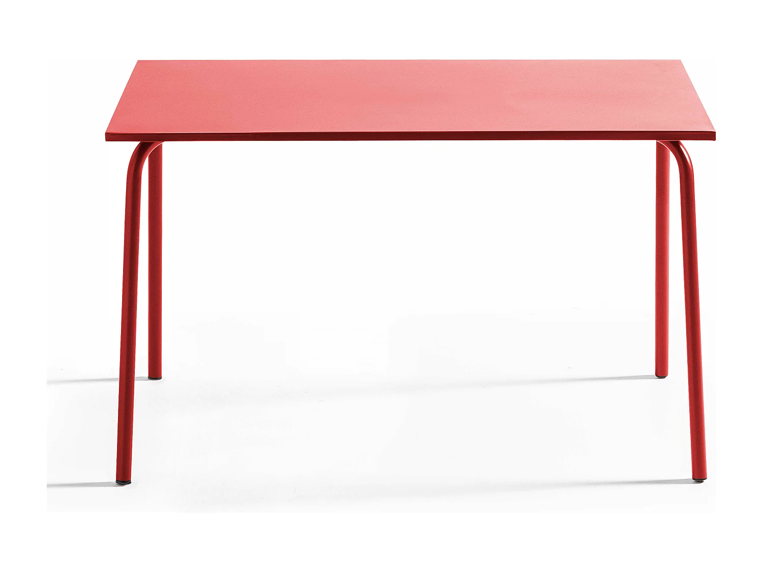 Table de jardin en acier rouge  - Palavas