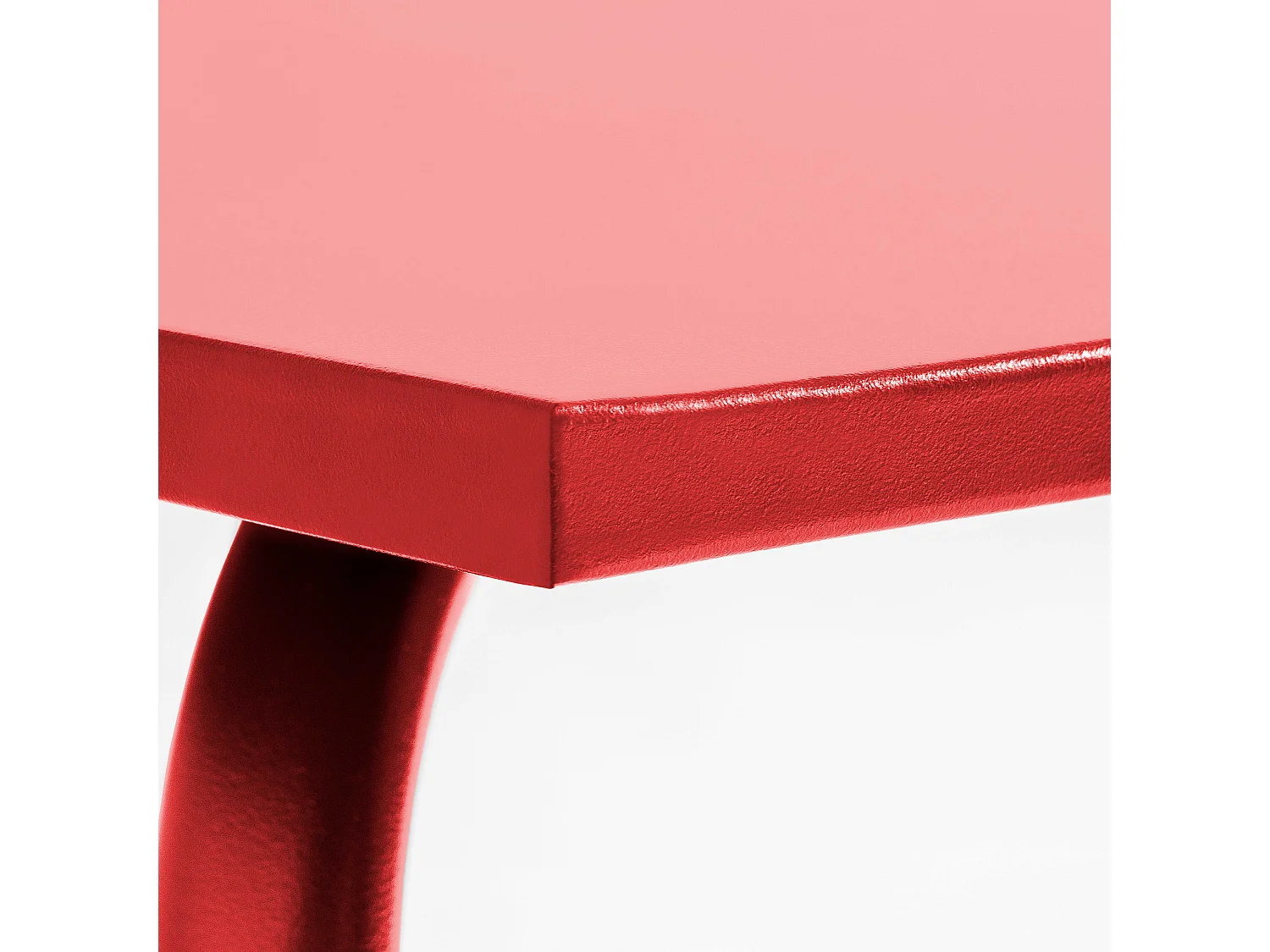 Table de jardin en acier rouge  - Palavas
