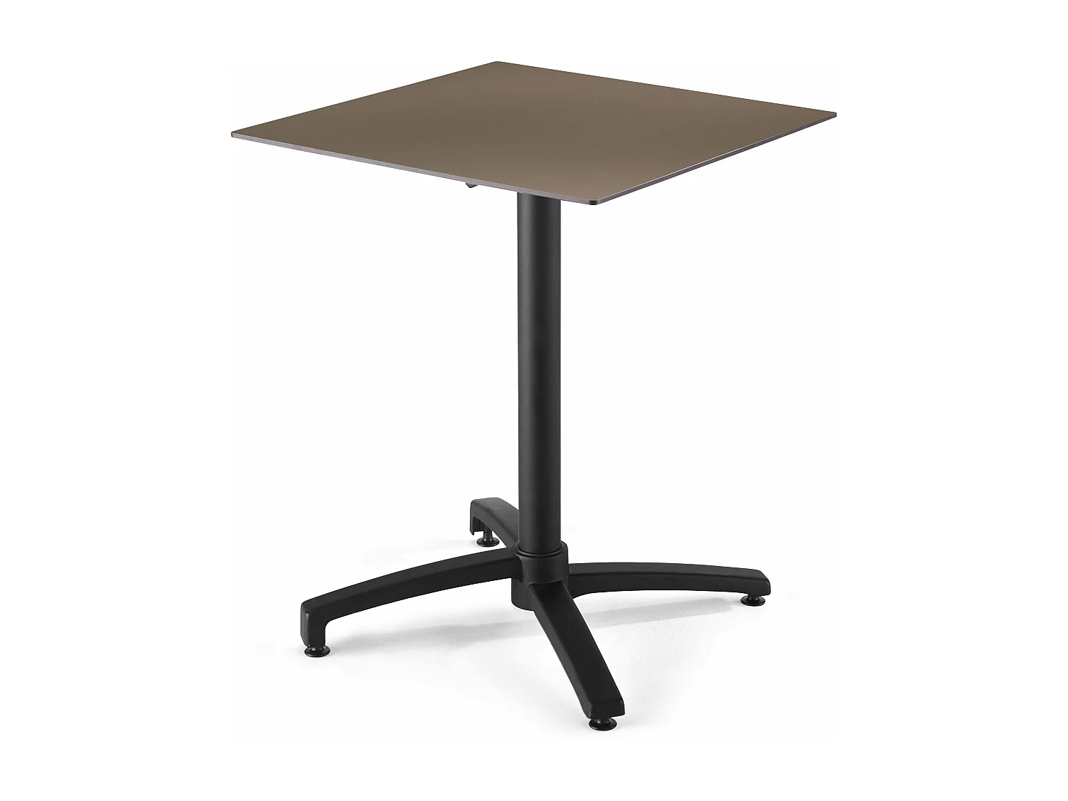 Mesa de jardín de 60x60 cm inclinable, laminada en hormigón gris topo