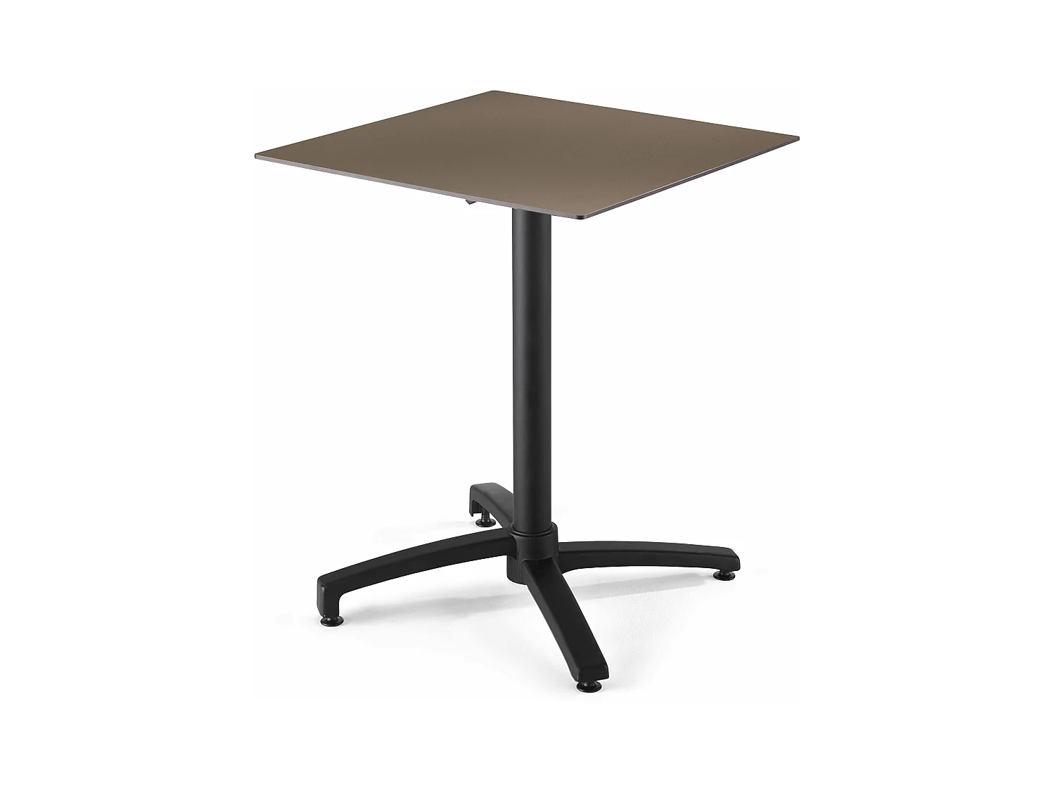 Table de terrasse 60 cm inclinable stratifié en beton taupe