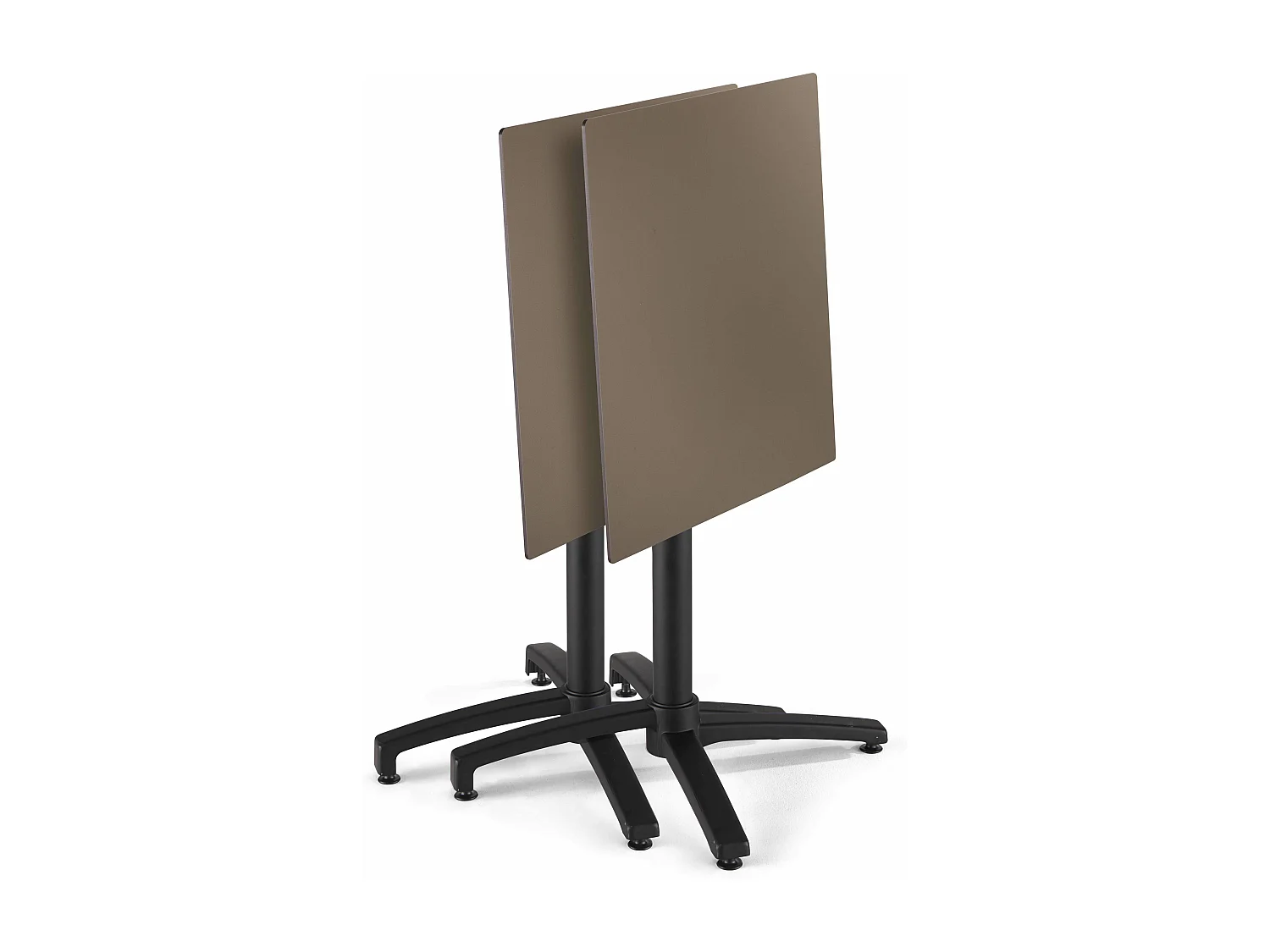 Tuintafel 60x60 cm kantelbaar, taupekleurig betonnen laminaat