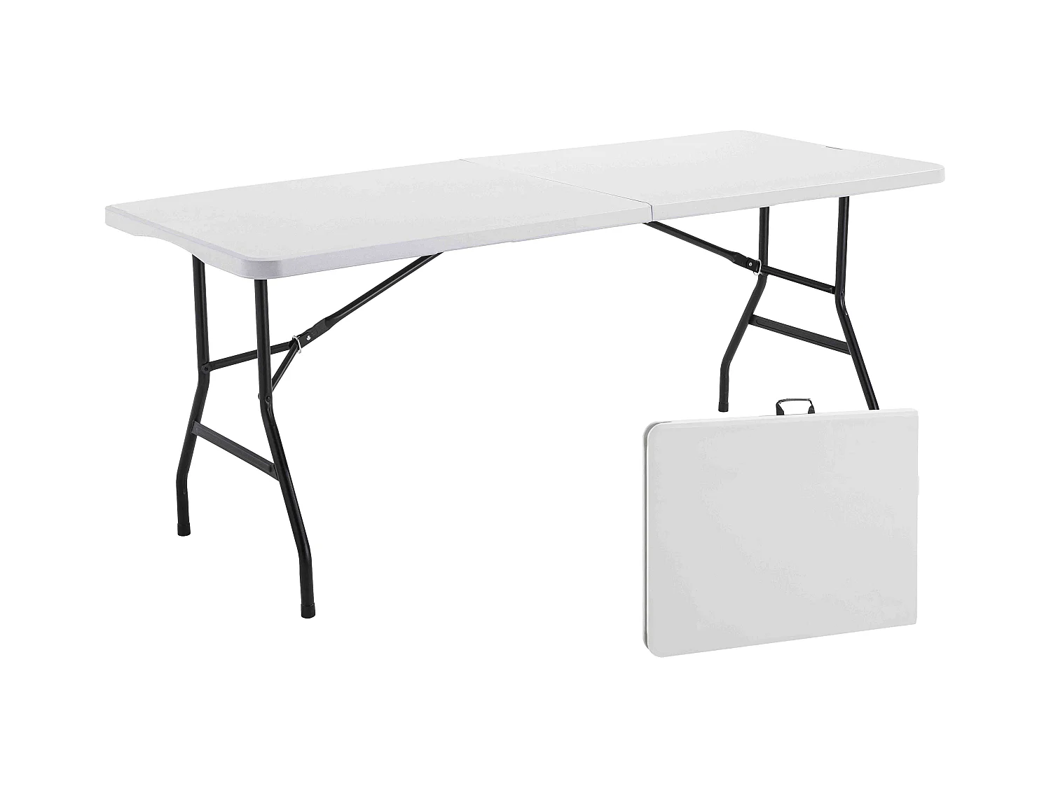 Table rectangulaire pliante 180 cm en PEHD - 8 places