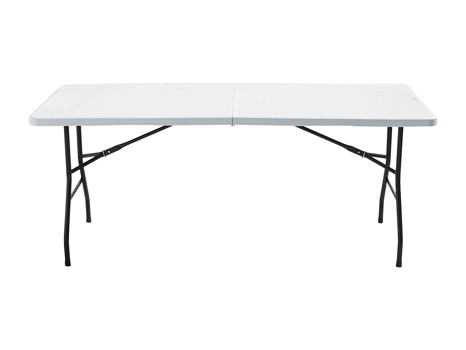 Table pliante 180 cm blanche en PEHD - 8 places