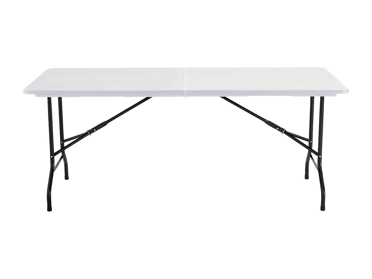 Table pliante blanche 180x70 cm en plastique 8 places format valise