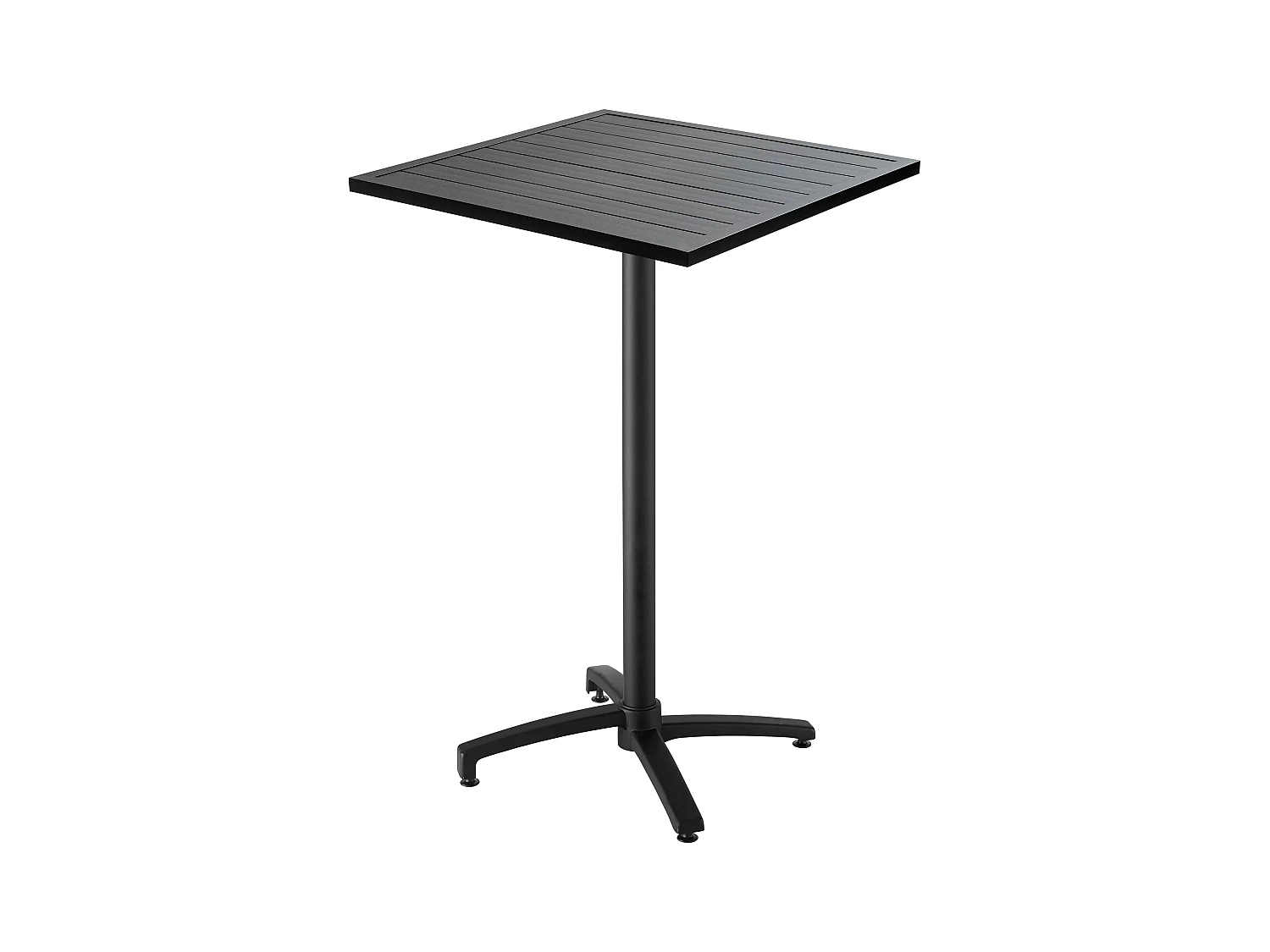 Table haute mange debout en aluminium noir