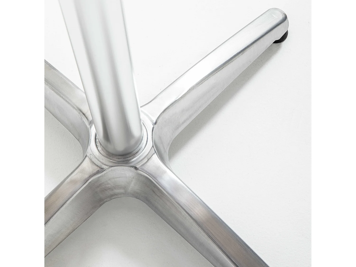 Table de bar ronde en aluminium gris