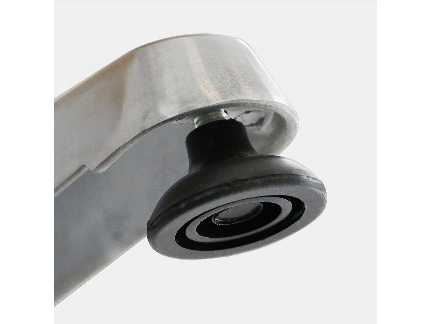 Table de bar ronde en aluminium gris