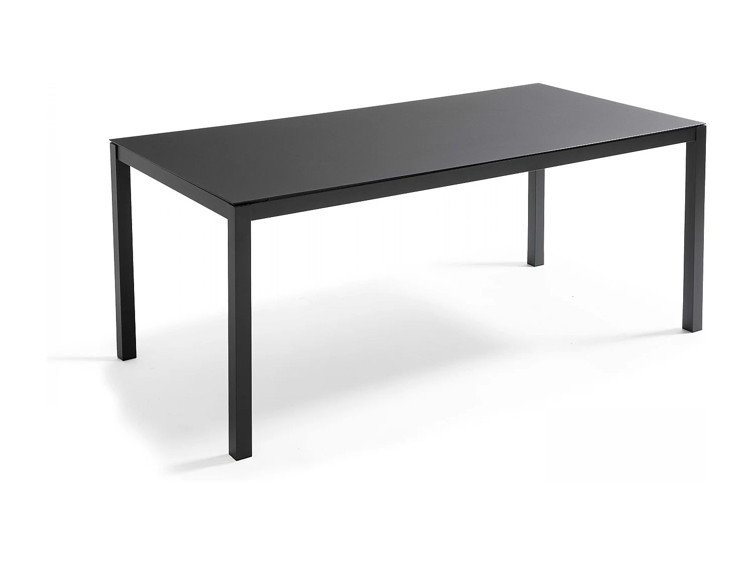 Table de jardin en aluminium noir
