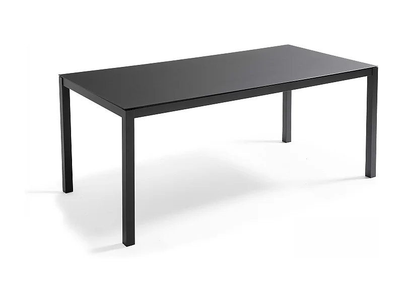 Table de jardin en aluminium noir
