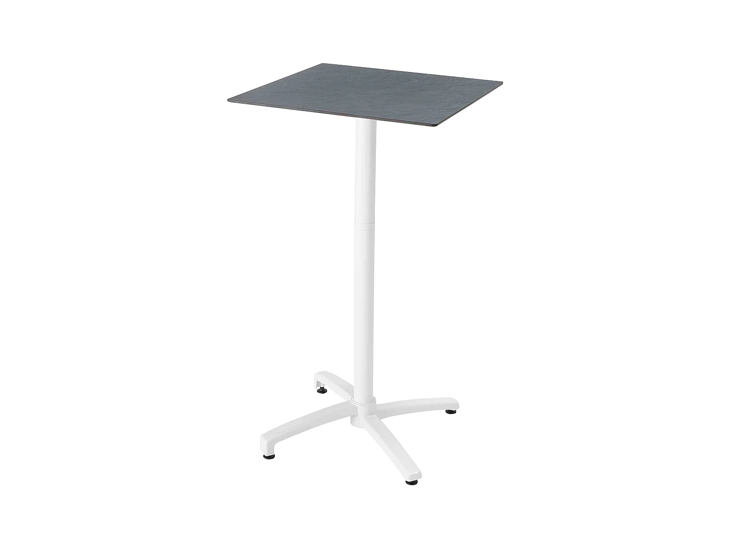 Table haute de terrasse inclinable stratifié ardoise gris foncé