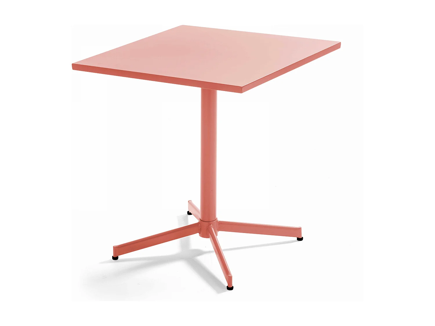 Table de jardin carrée bistro inclinable en acier argile 70cm - Palavas