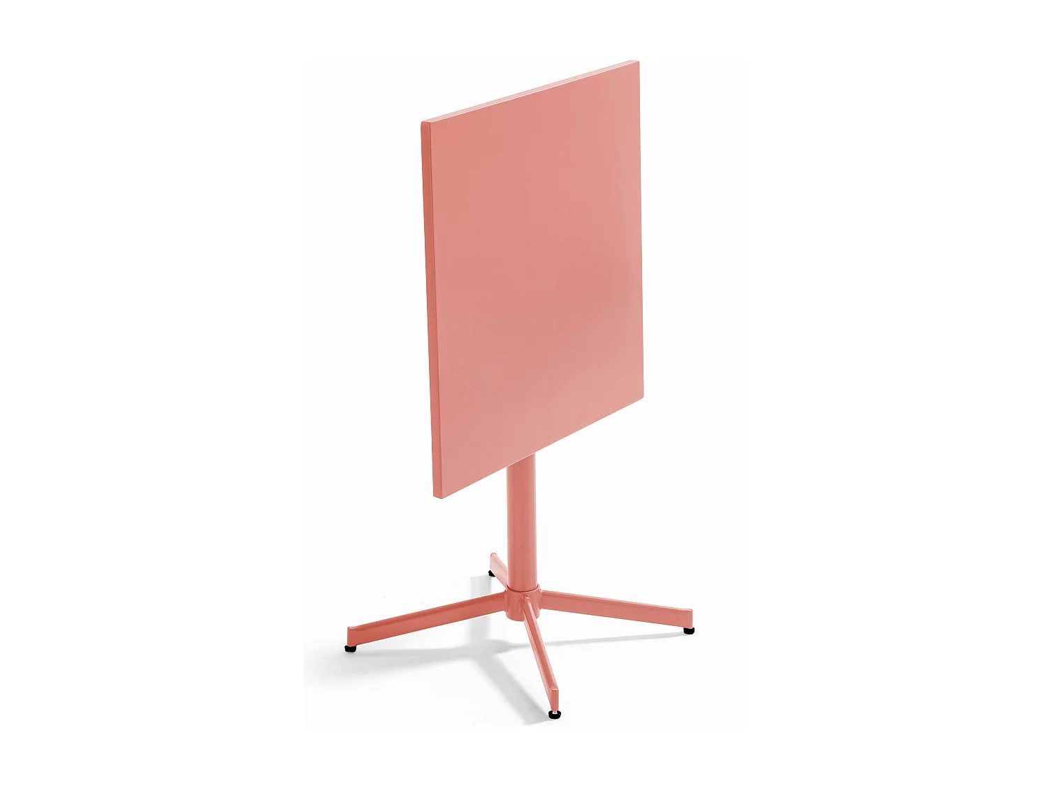 Table de jardin carrée bistro inclinable en acier argile 70cm - Palavas