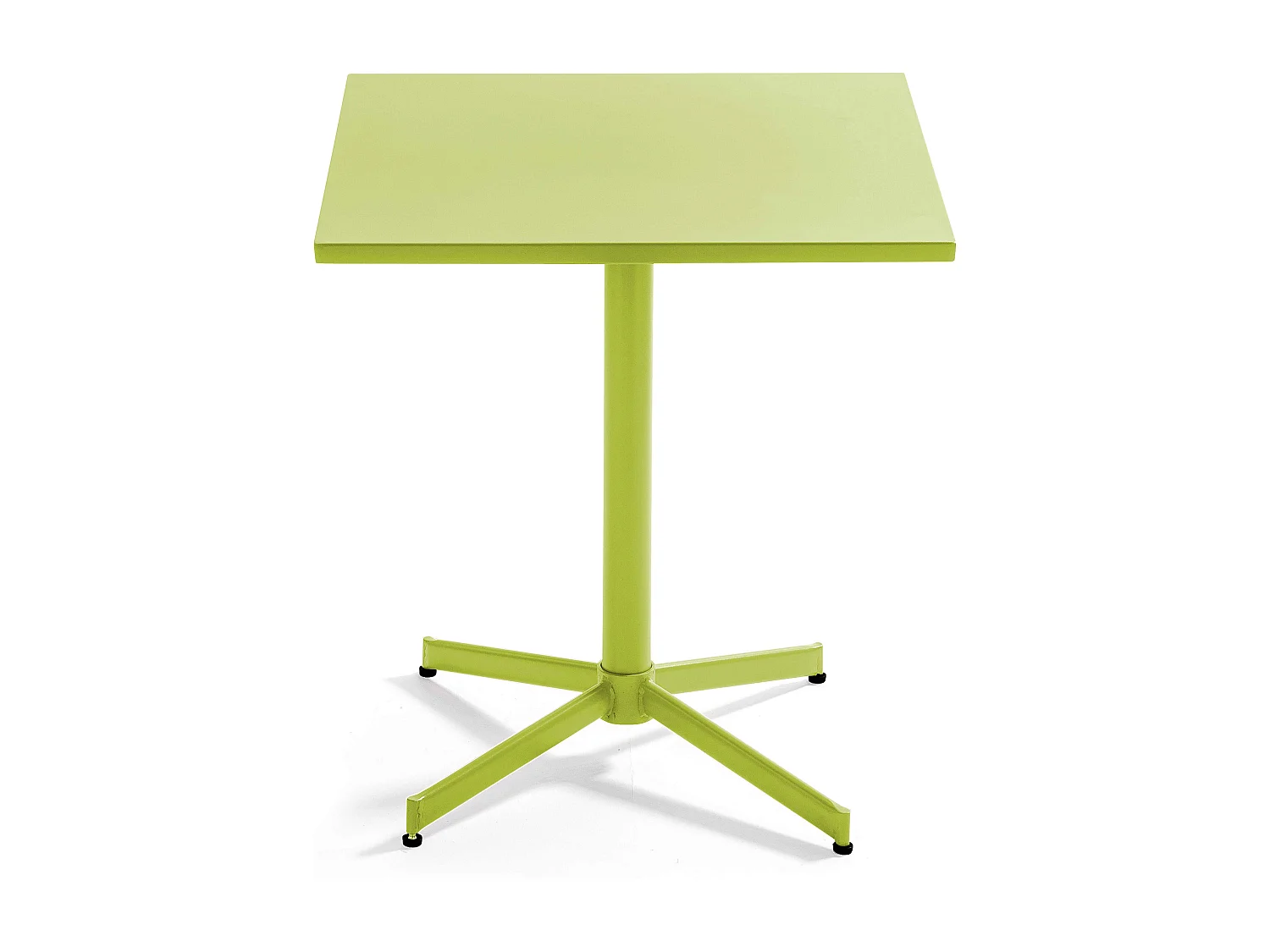 Table de jardin carrée bistro inclinable en acier vert - Palavas