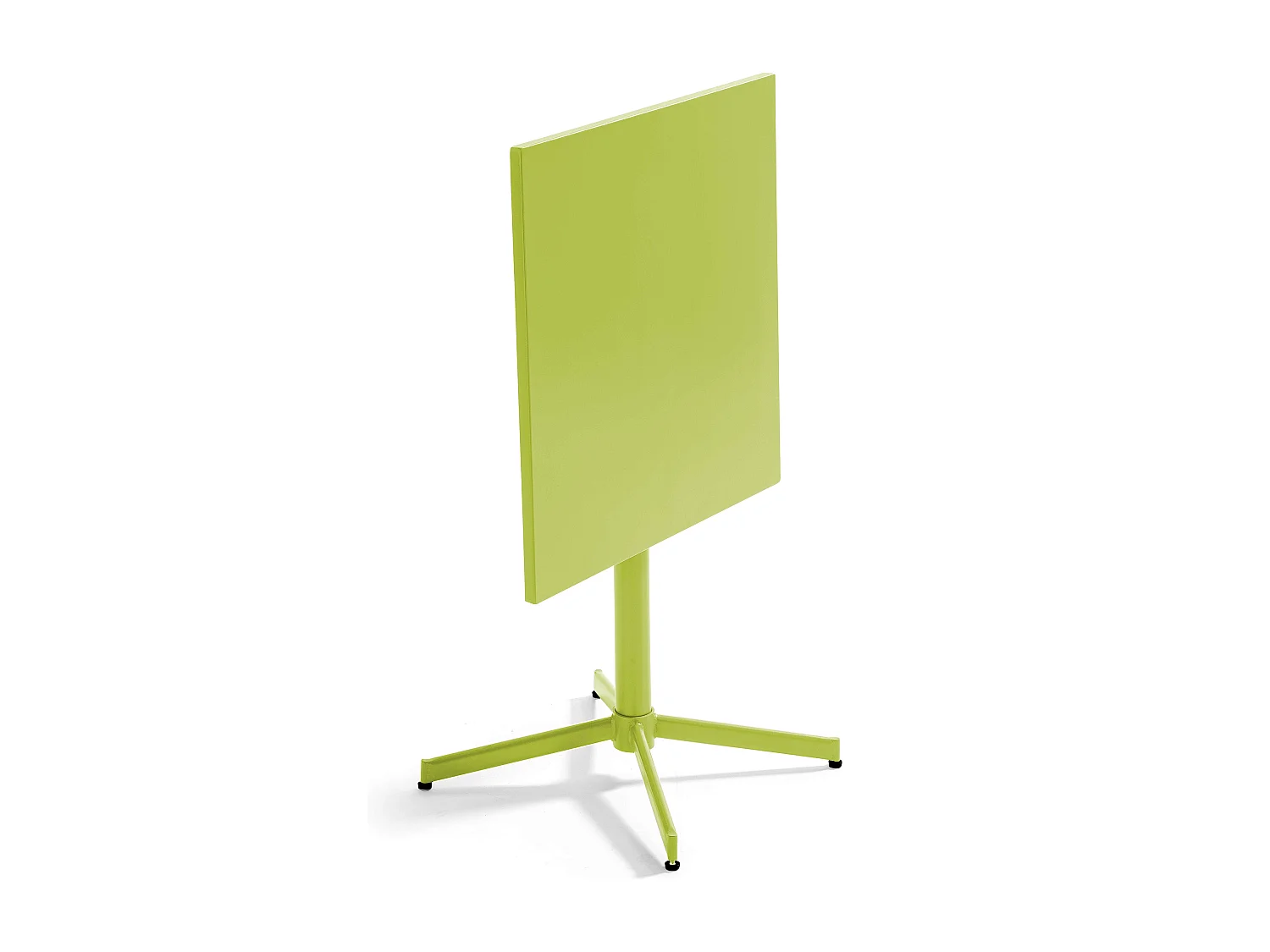 Table de jardin carrée bistro inclinable en acier vert - Palavas