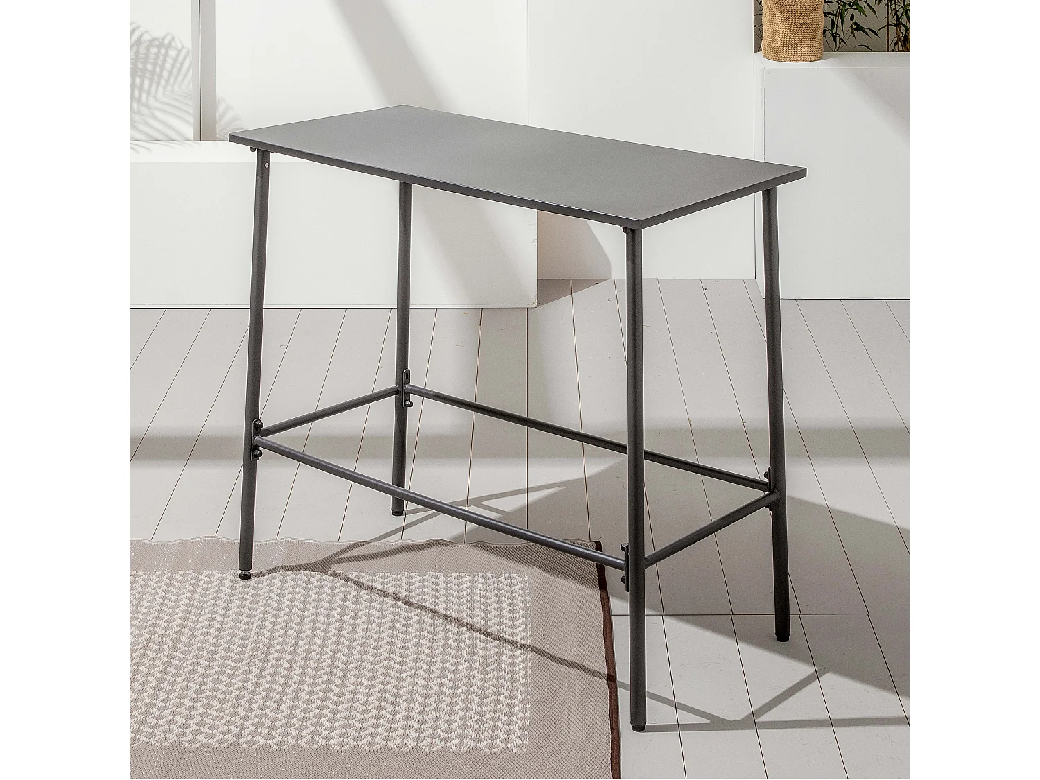 Table de bar en métal anthracite - Palavas