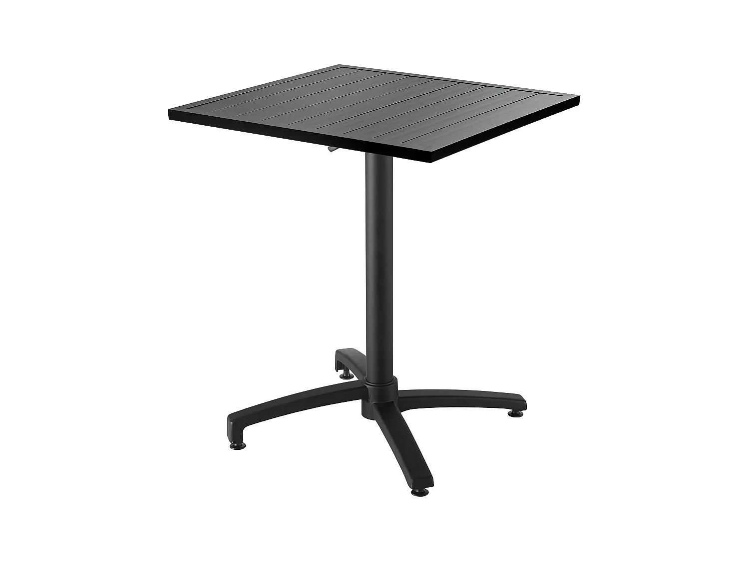 Table de jardin carrée en aluminium