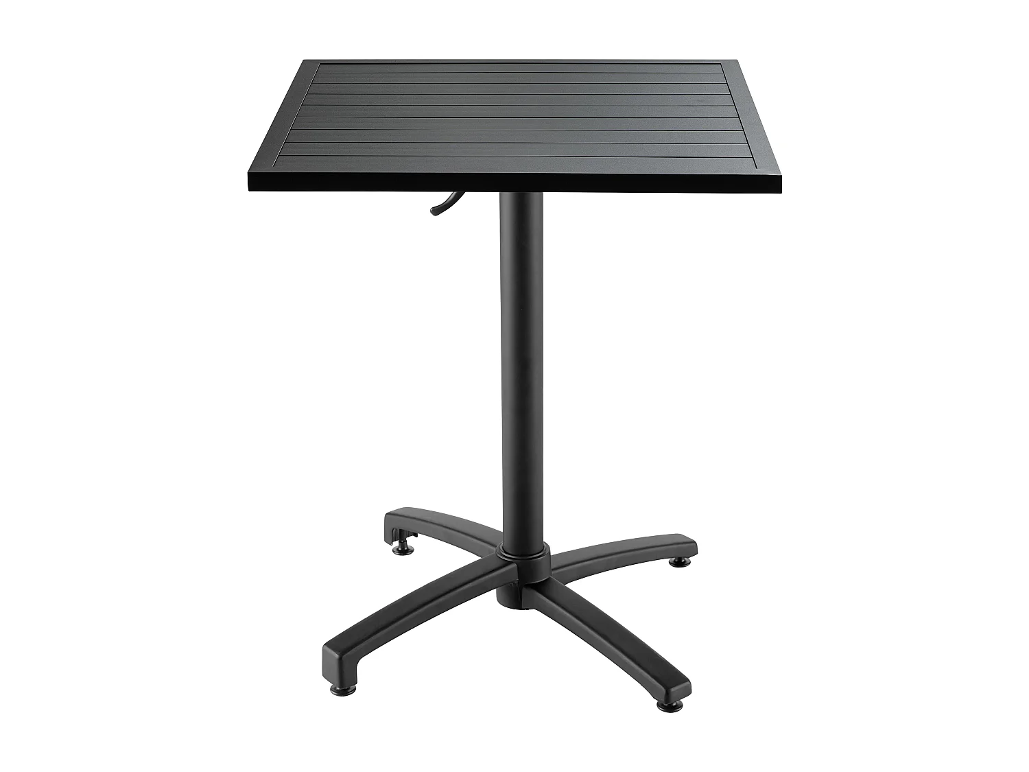 Table de jardin carrée en aluminium