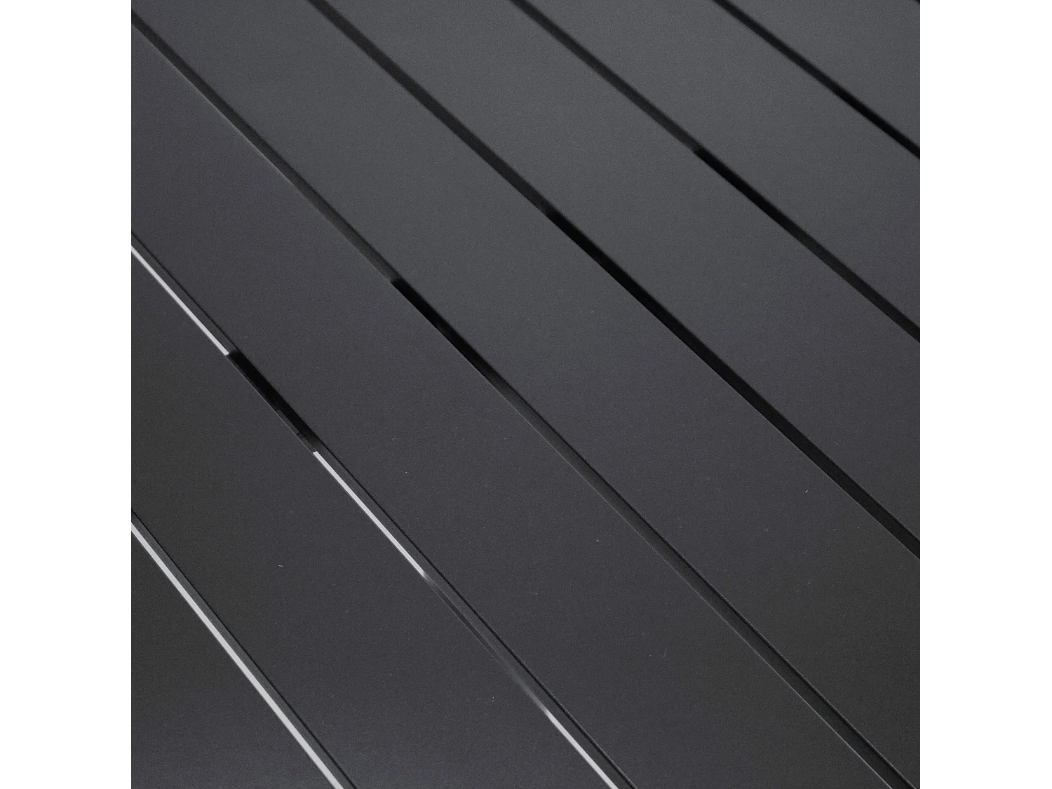 Table de jardin carrée en aluminium