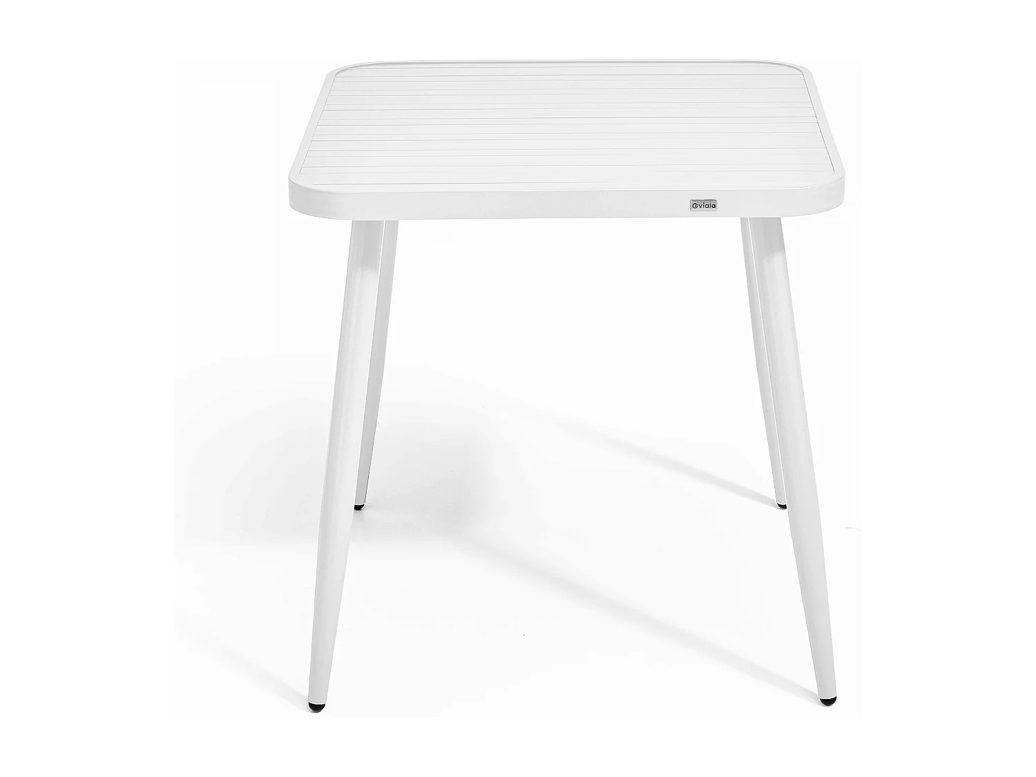 Vierkante tuin tafel van wit aluminium