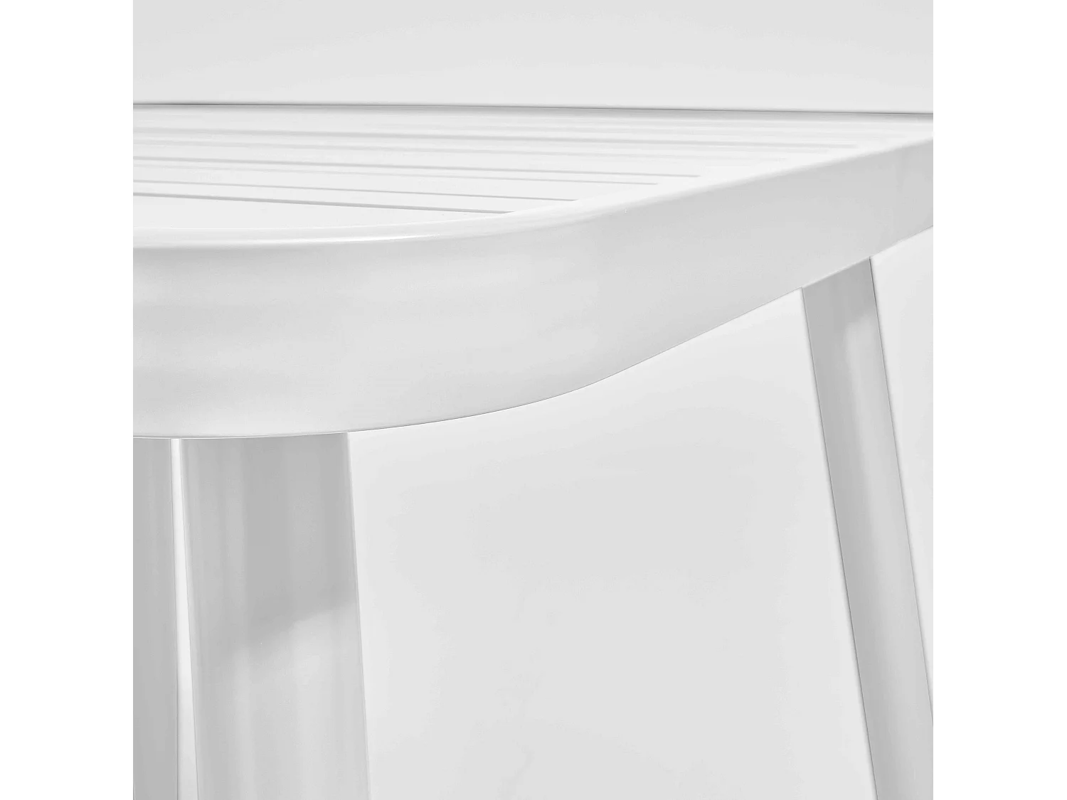Vierkante tuin tafel van wit aluminium