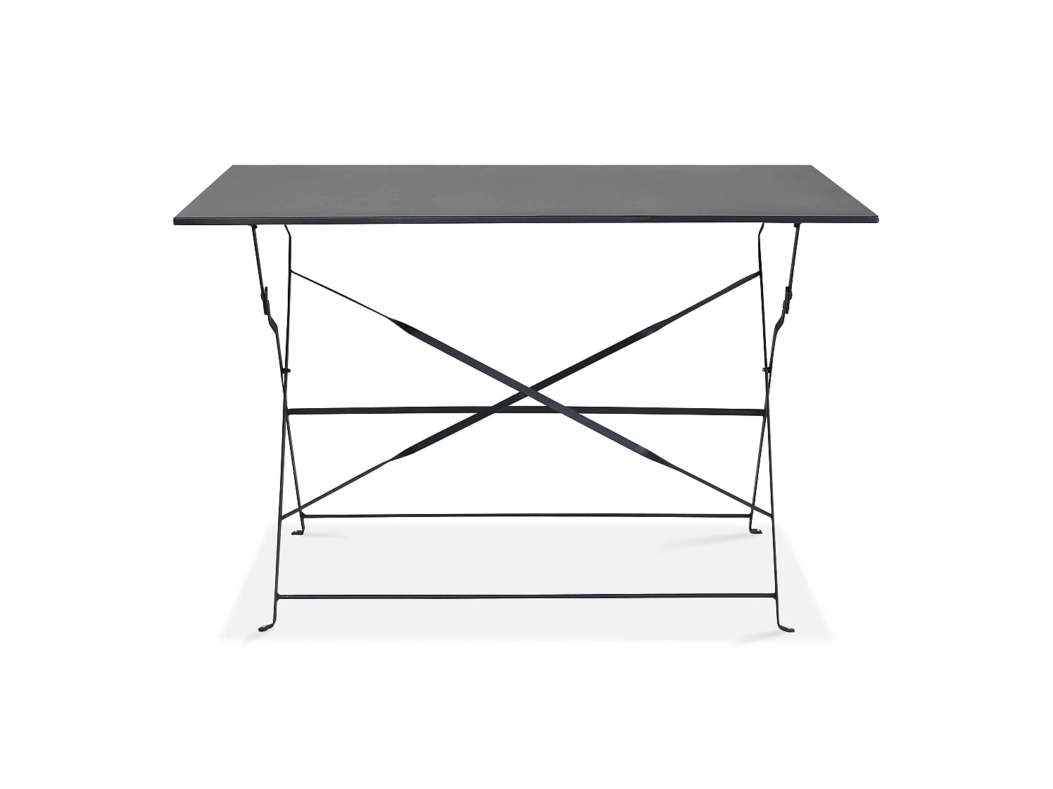 Table de jardin pliante acier gris