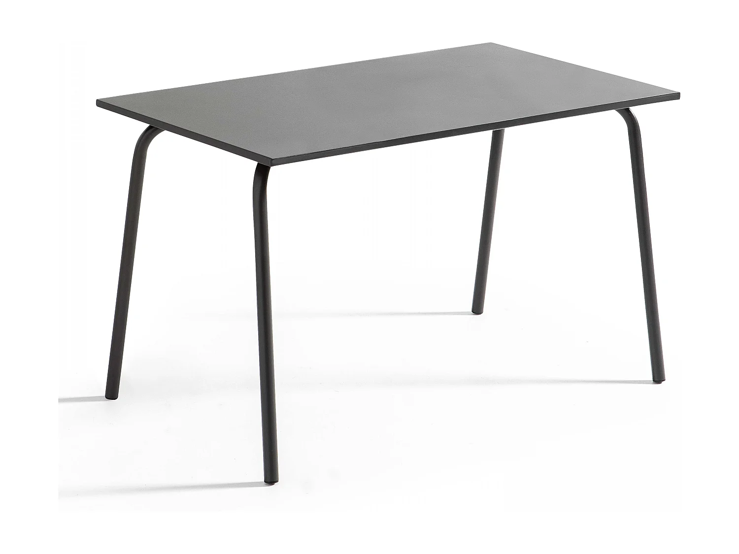 Tuintafel van grijs staal