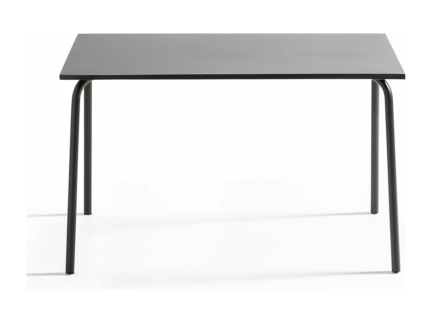 Tuintafel van grijs staal