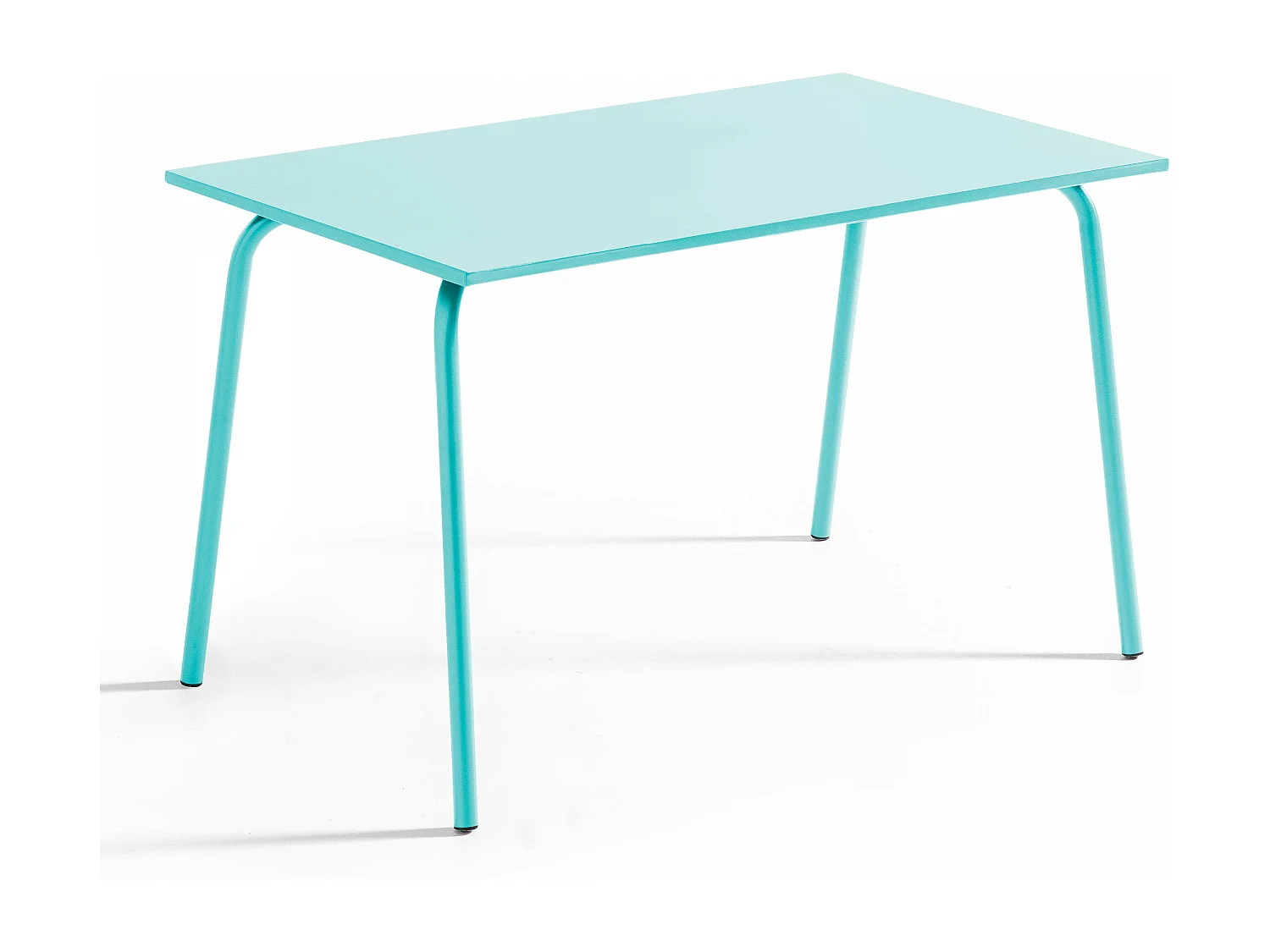 Tuintafel van staal 120 x 70 cm turquoise