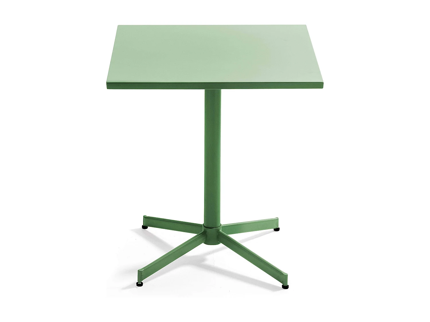 Table de jardin carrée bistro inclinable en acier vert cactus - Palavas