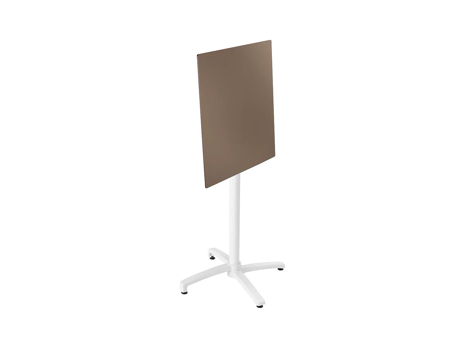 Table haute de terrasse 60 x 60 cm inclinable stratifié taupe