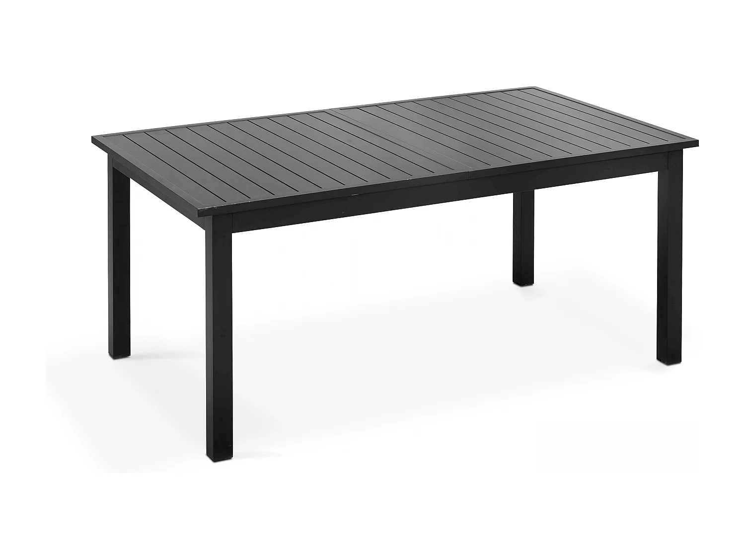 Table de jardin extensible en aluminium noir 8 places