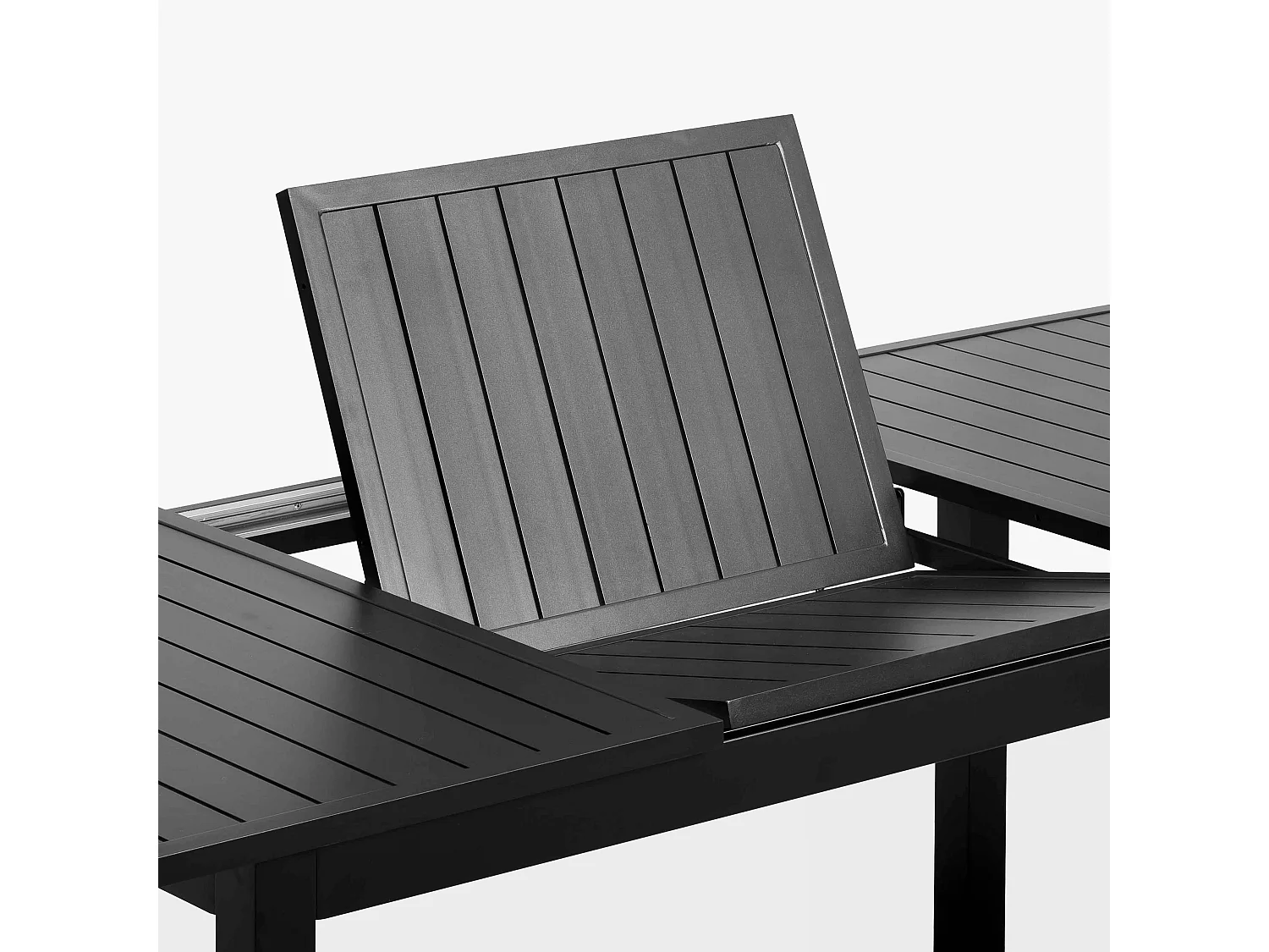 Table de jardin extensible en aluminium noir 8 places