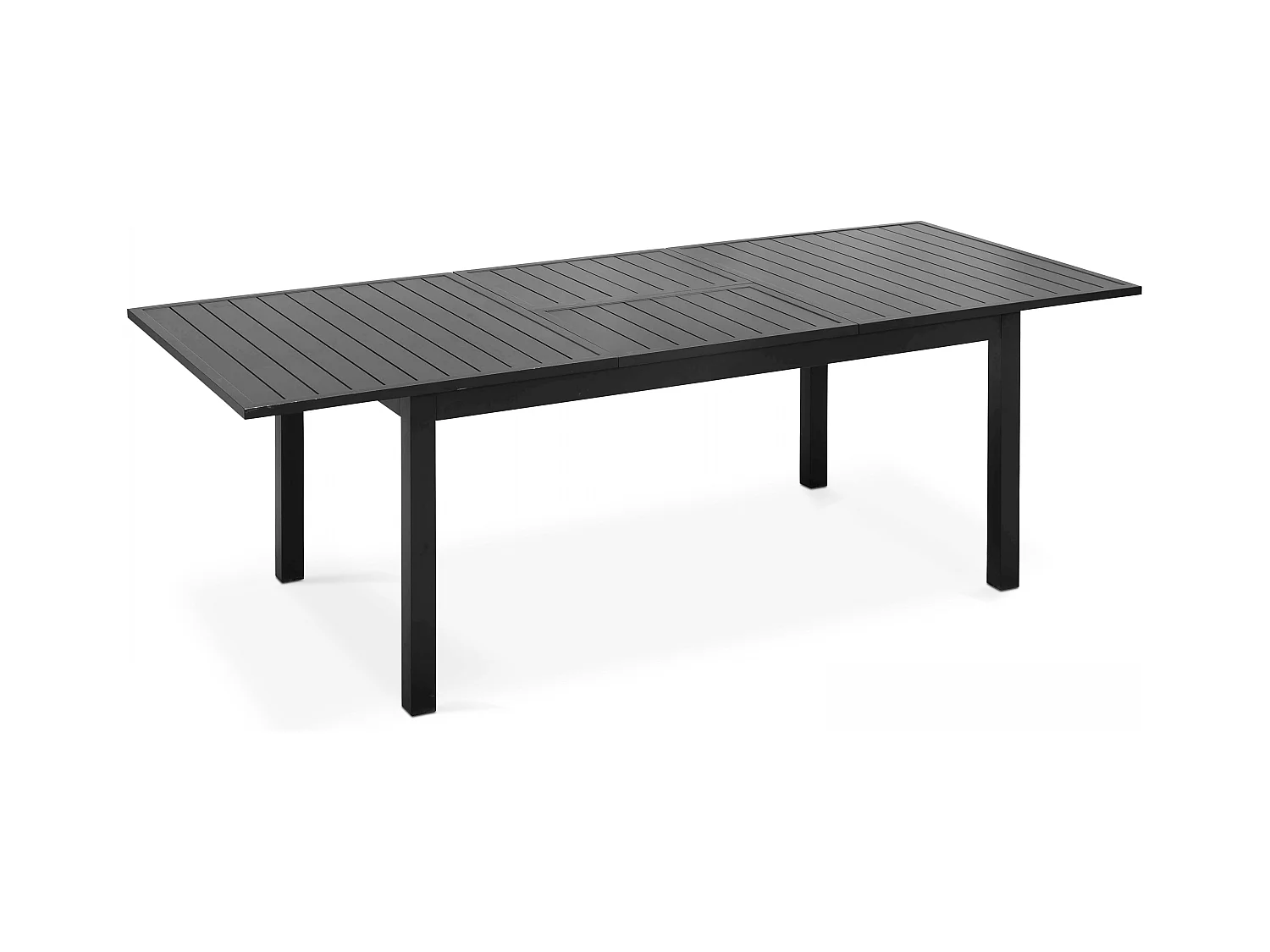 Uitbreidbare zwarte tuinset