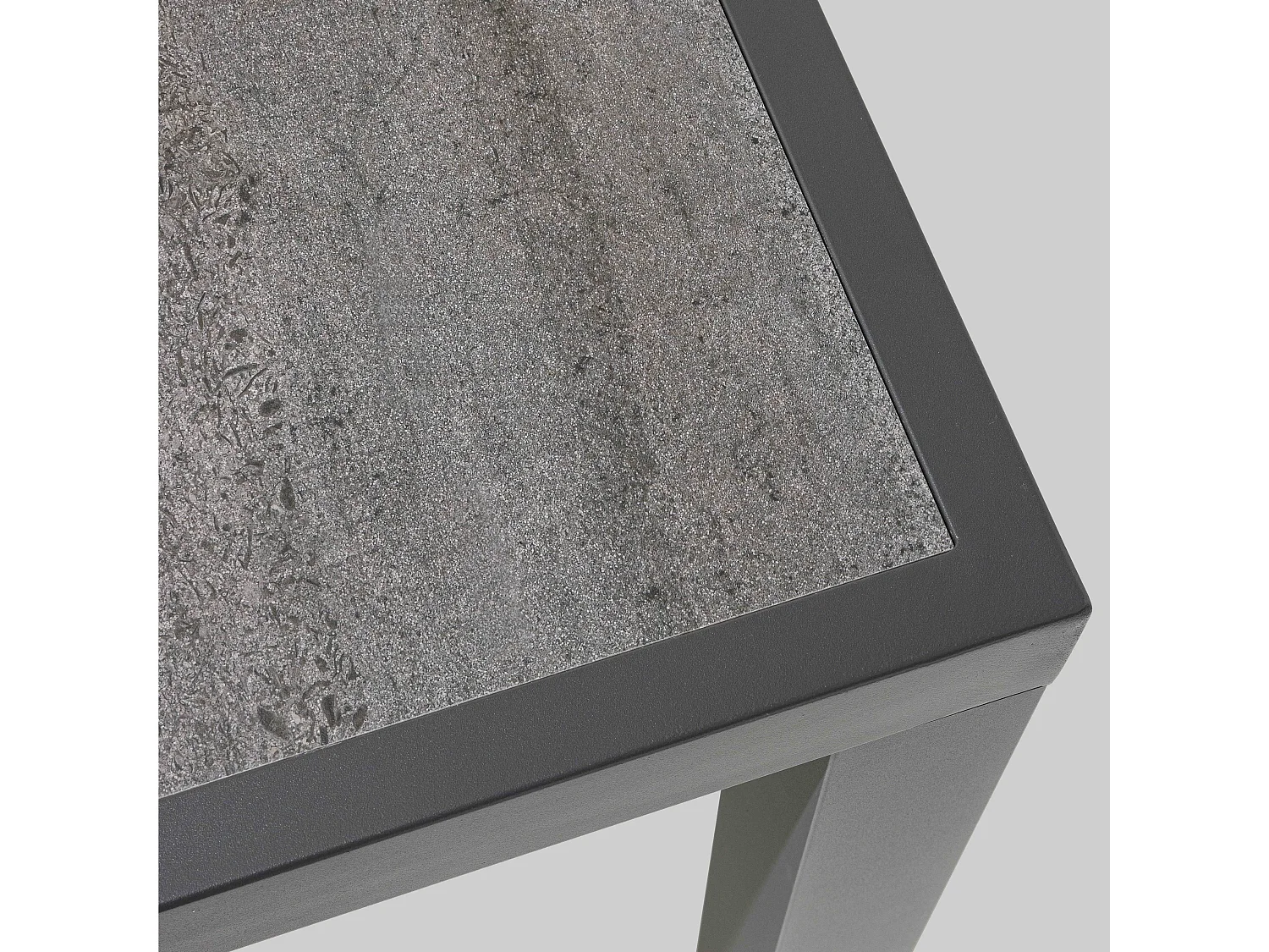 Table de jardin en aluminium et céramique 10 places effet béton - Tivoli