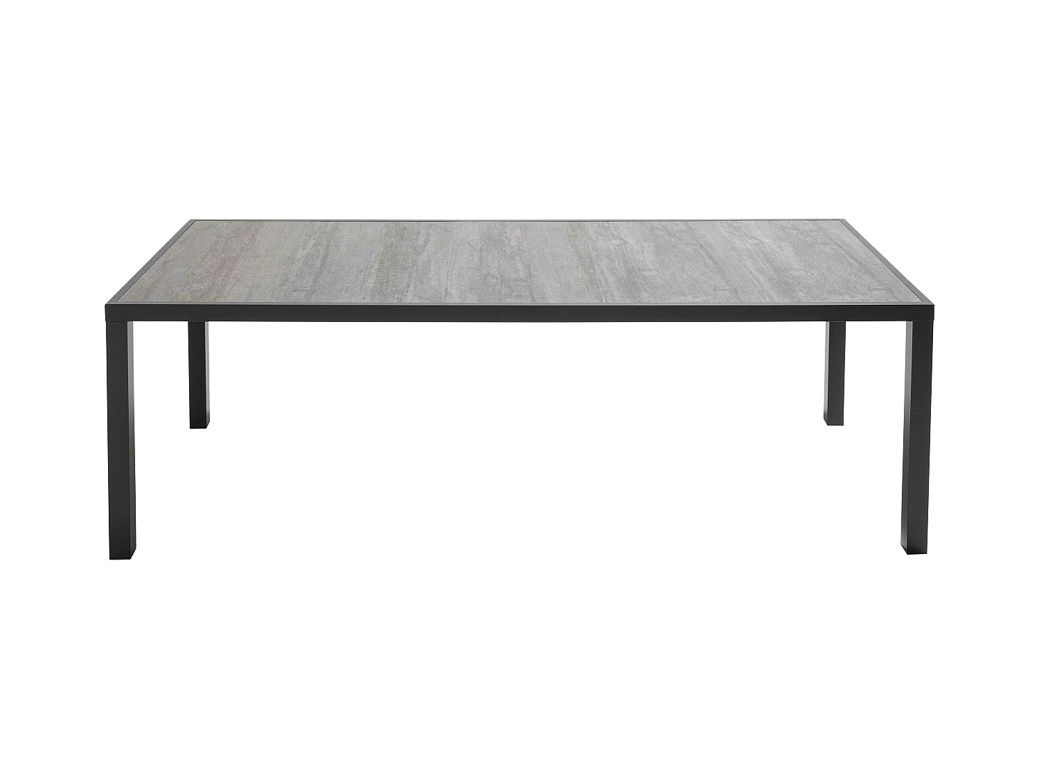 Table de jardin en aluminium et céramique 10 places effet béton - Tivoli