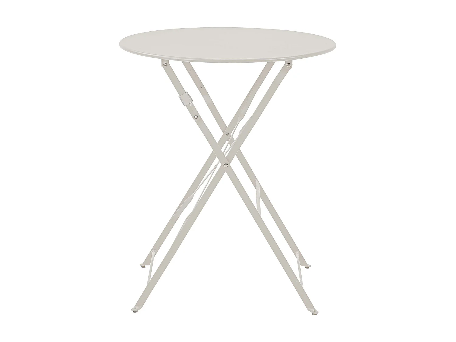 Table pliante en acier beige clair